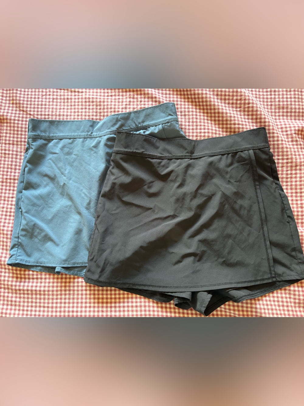 Girls' Active Skorts - Black and Blue